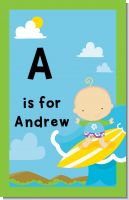 Surf Boy - Personalized Baby Shower Nursery Wall Art