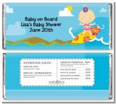 Surf Girl - Personalized Baby Shower Candy Bar Wrappers