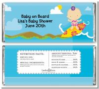 Surf Girl - Personalized Baby Shower Candy Bar Wrappers