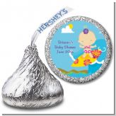 Surf Girl - Hershey Kiss Baby Shower Sticker Labels