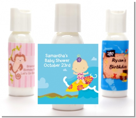 Surf Girl - Personalized Baby Shower Lotion Favors
