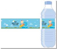 Surf Girl - Personalized Baby Shower Water Bottle Labels