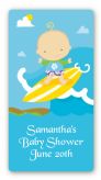 Surf Boy - Custom Rectangle Baby Shower Sticker/Labels