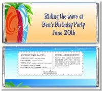 Surf's Up - Personalized Birthday Party Candy Bar Wrappers