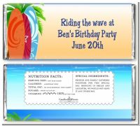 Surf's Up - Personalized Birthday Party Candy Bar Wrappers