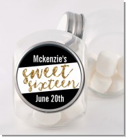 Sweet 16 - Personalized Birthday Party Candy Jar