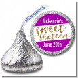 Sweet 16 - Hershey Kiss Birthday Party Sticker Labels thumbnail