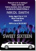 Sweet 16 Limo - Birthday Party Invitations