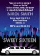 Sweet 16 Limo - Birthday Party Invitations thumbnail