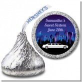 Sweet 16 Limo - Hershey Kiss Birthday Party Sticker Labels