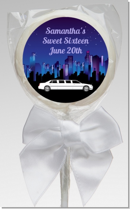 Sweet 16 Limo - Personalized Birthday Party Lollipop Favors