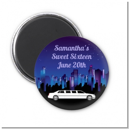 Sweet 16 Limo - Personalized Birthday Party Magnet Favors