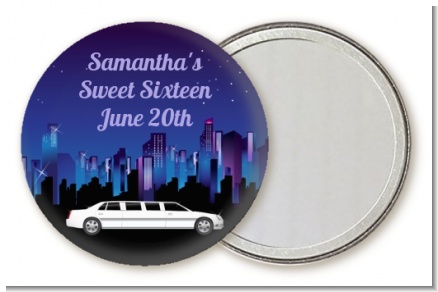 Sweet 16 Limo - Personalized Birthday Party Pocket Mirror Favors