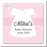 Sweet Little Lady - Personalized Baby Shower Card Stock Favor Tags