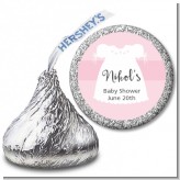 Sweet Little Lady - Hershey Kiss Baby Shower Sticker Labels