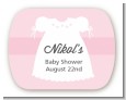 Sweet Little Lady - Personalized Baby Shower Rounded Corner Stickers thumbnail