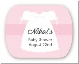 Sweet Little Lady - Personalized Baby Shower Rounded Corner Stickers