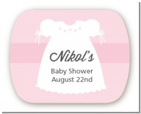 Sweet Little Lady - Personalized Baby Shower Rounded Corner Stickers