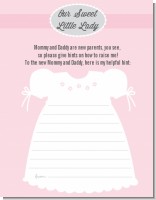 Sweet Little Lady - Baby Shower Notes of Advice