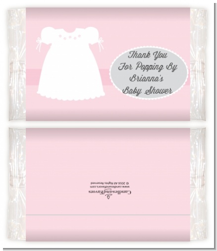 Sweet Little Lady - Personalized Popcorn Wrapper Baby Shower Favors