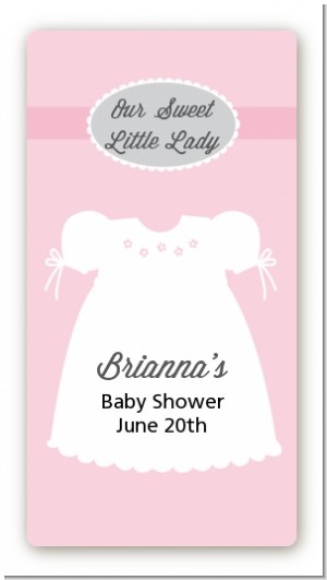 Sweet Little Lady - Custom Rectangle Baby Shower Sticker/Labels