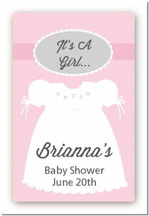 Sweet Little Lady - Custom Large Rectangle Baby Shower Sticker/Labels
