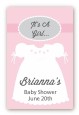 Sweet Little Lady - Custom Large Rectangle Baby Shower Sticker/Labels thumbnail
