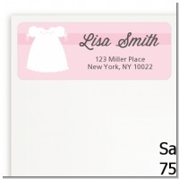 Sweet Little Lady - Baby Shower Return Address Labels