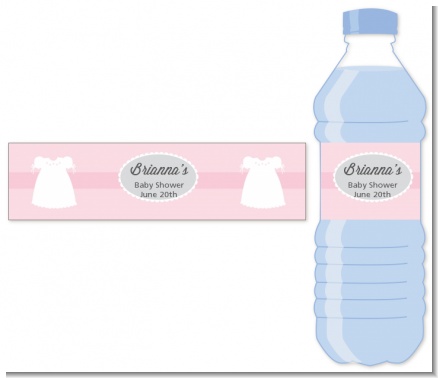 Sweet Little Lady - Personalized Baby Shower Water Bottle Labels