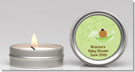 Sweet Pea African American Boy - Baby Shower Candle Favors
