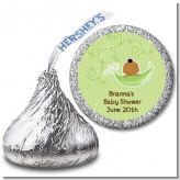 Sweet Pea African American Boy - Hershey Kiss Baby Shower Sticker Labels