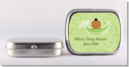 Sweet Pea African American Boy - Personalized Baby Shower Mint Tins