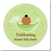 Sweet Pea African American Boy - Personalized Baby Shower Table Confetti