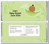 Sweet Pea African American Girl - Personalized Baby Shower Candy Bar Wrappers