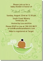 Sweet Pea African American Girl - Baby Shower Invitations