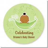 Sweet Pea African American Girl - Personalized Baby Shower Table Confetti