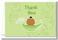 Sweet Pea African American Girl - Baby Shower Thank You Cards thumbnail
