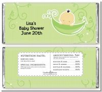 Sweet Pea Asian Boy - Personalized Baby Shower Candy Bar Wrappers