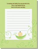 Sweet Pea Asian Boy - Baby Shower Notes of Advice