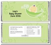 Sweet Pea Asian Girl - Personalized Baby Shower Candy Bar Wrappers