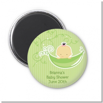 Sweet Pea Asian Girl - Personalized Baby Shower Magnet Favors