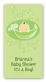 Sweet Pea Asian Boy - Custom Rectangle Baby Shower Sticker/Labels