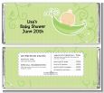 Sweet Pea Caucasian Boy - Personalized Baby Shower Candy Bar Wrappers thumbnail