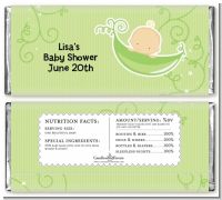Sweet Pea Caucasian Boy - Personalized Baby Shower Candy Bar Wrappers