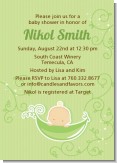 Sweet Pea Caucasian Boy - Baby Shower Invitations