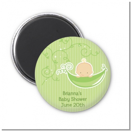 Sweet Pea Caucasian Boy - Personalized Baby Shower Magnet Favors