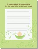 Sweet Pea Caucasian Boy - Baby Shower Notes of Advice