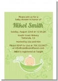 Sweet Pea Caucasian Girl - Baby Shower Petite Invitations