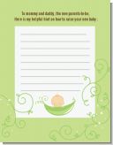 Sweet Pea Caucasian Girl - Baby Shower Notes of Advice