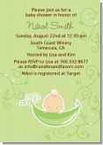 Sweet Pea Caucasian Girl - Baby Shower Invitations